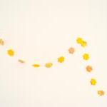 Yellow Garland With Paper Flowers