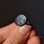 Sparkling Iridescent Ring - Glitters And Glass..